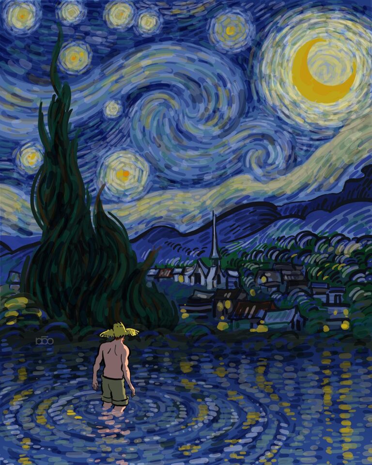 Un caricaturiste imagine le monde coloré de Van Gogh dans des illustrations inspirées de sa vie