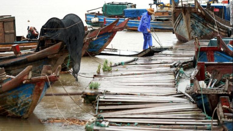 Les ports de l’est de la Chine à l’arrêt alors que le typhon Muifa se referme Les ports de l’est de la Chine à l’arrêt alors que le typhon Muifa se referme