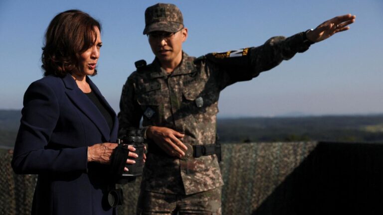 Kamala Harris visite la DMZ dans un contexte de tension autour du lancement de missiles nord-coréens