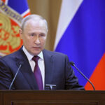 Russian President Putin attends a meeting of the Federal Security Service collegium in Moscow